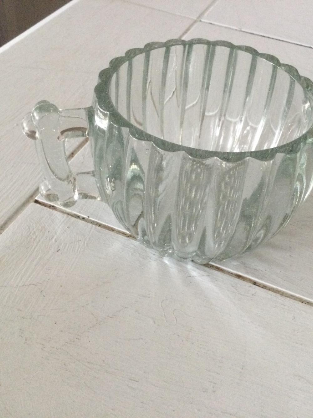 Jeanette Glass Ribbed Sugar Bowl